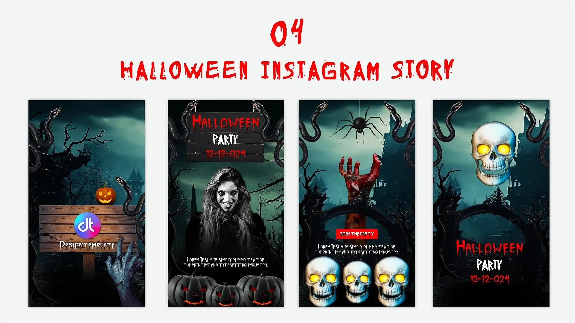 Creepy Halloween Party Instagram Story
